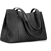 befen Genuine Leather Laptop Tote Bag for Women, Womens 15 Inch Computer Bags Work Totes Purse Shoulder Purses Handbags