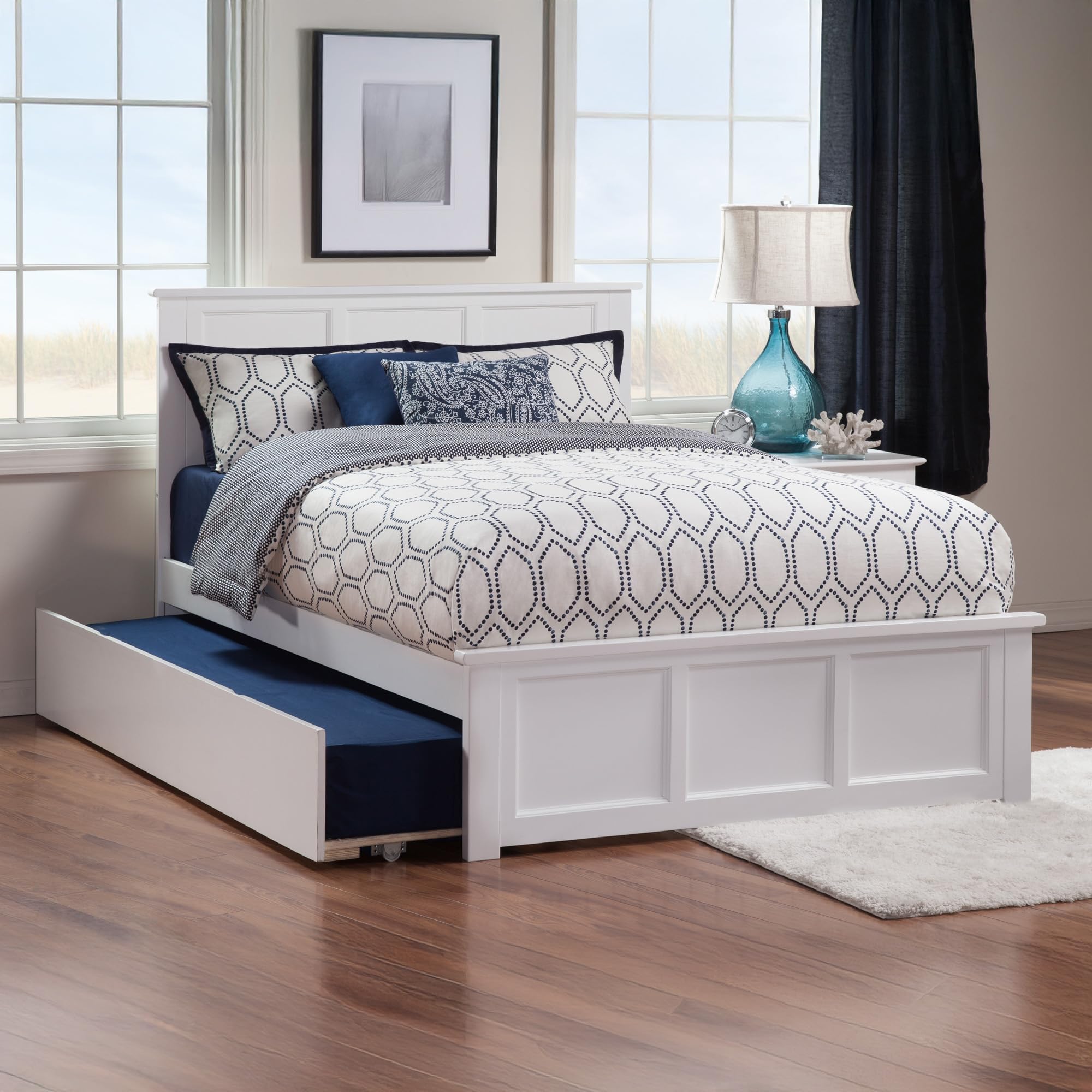 Photo 1 of *BOX 1 ONLY* AFI, Madison Full Platform Bed with Matching Footboard & Full Trundle, White