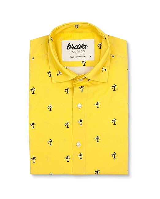 camisas amarillas para hombre