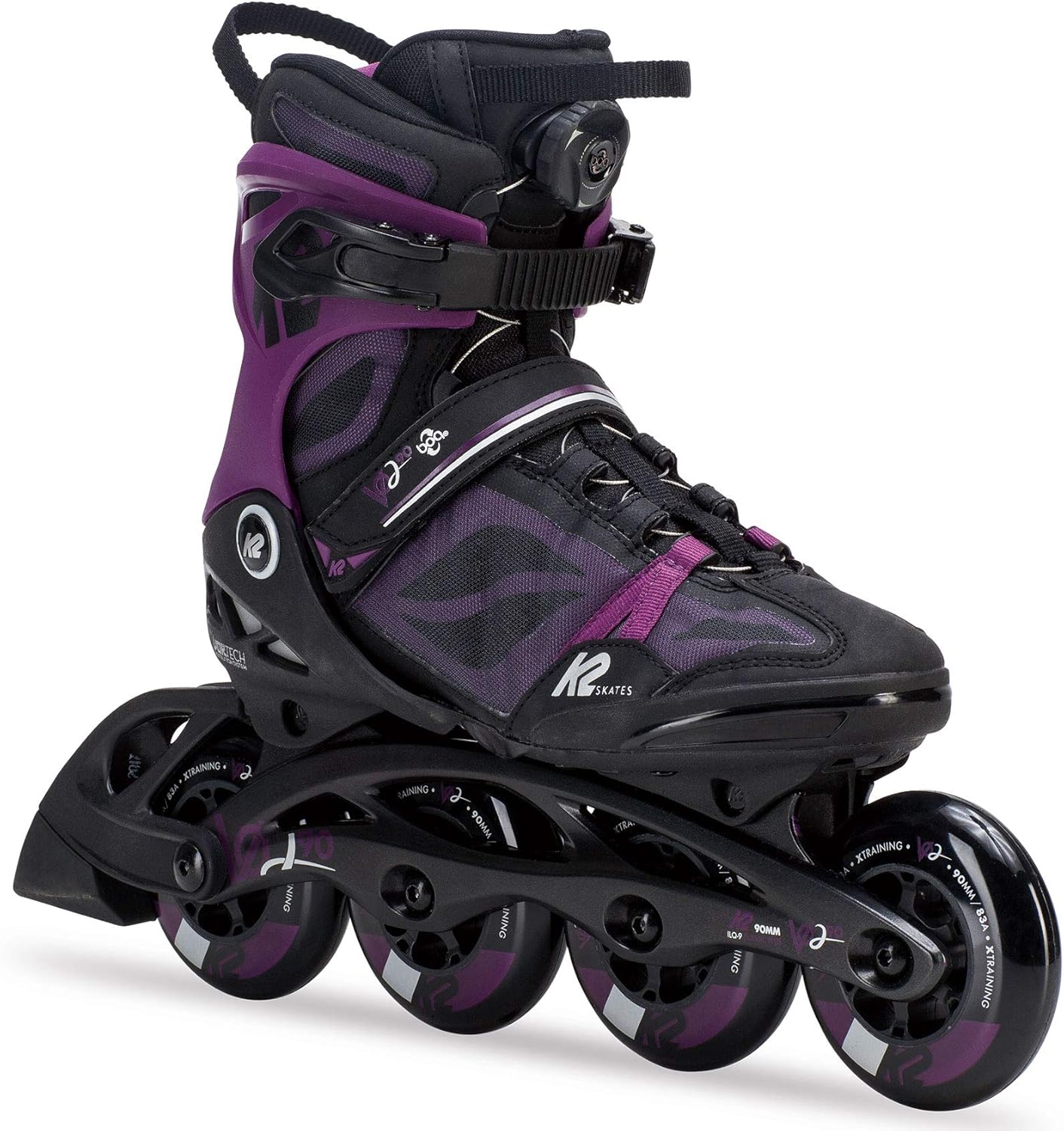 K2 Damen Fitness Inline Skates VO2 90 Boa W schwarzlila 30C0119.1.1 Amazon.de Sport
