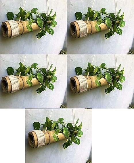 COIR GARDEN Bamboo Planter, 40-55 cm, 5 Pieces, Brown