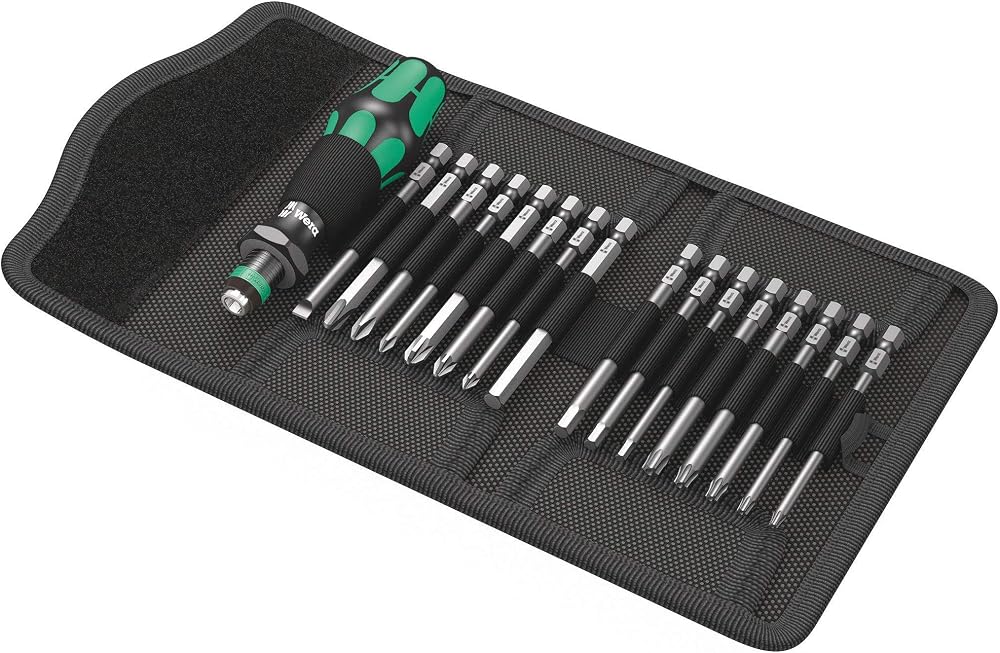 Wera Kraftform Kompakt 60 Bit Set 17pc PH PZ SL TXBO HEX Driver Rapidaptor
