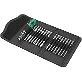 Wera KK 60 Kraftform Bitholding Screwdriver and 3 1/2-Inch Bit Pouch Set, 17-Piece