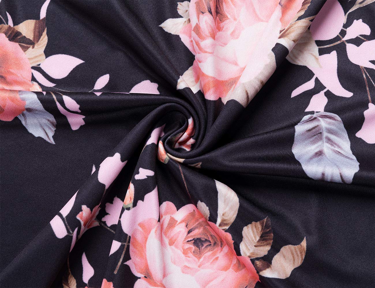 Eanklosco Women\'s Tops V Neck Floral Print Shirts Swing Ruffle Blouses Button up Tunic Casual Flowy Long/Short Sleeve