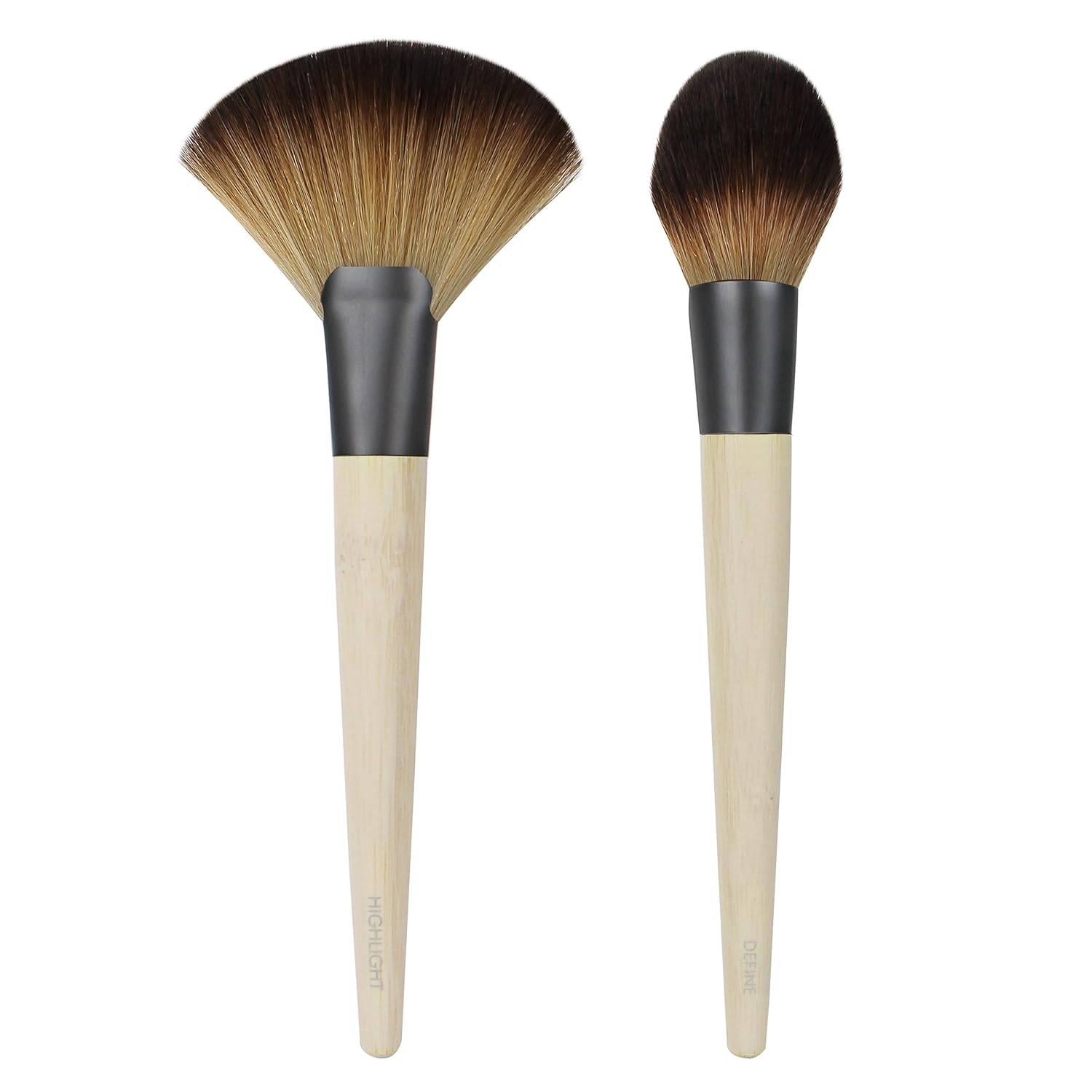 EcoTools Define & Highlight Duo, Makeup Brush Set for Powder, Bronzer, & Highlighter: Beauty