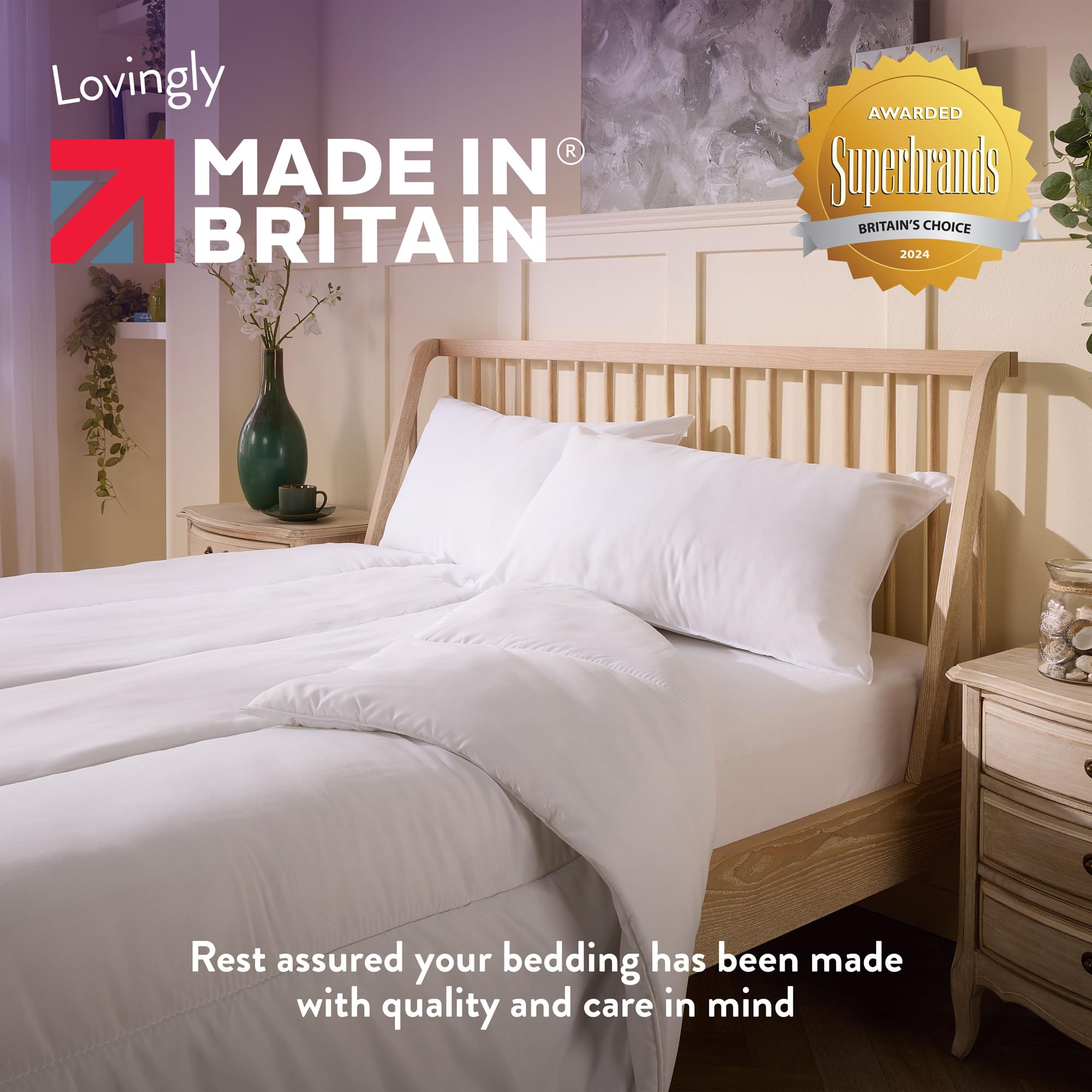 Slumberdown Anti Allergy King Size Duvet 10.5 Tog - Allergy UK Approved All Year Round King Quilt for Allergy Sufferers - Made in the UK, Anti Bacterial and Machine Washable Bedding (225 x 200cm)