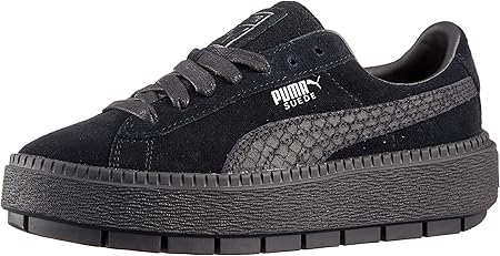 puma platform nere pelle