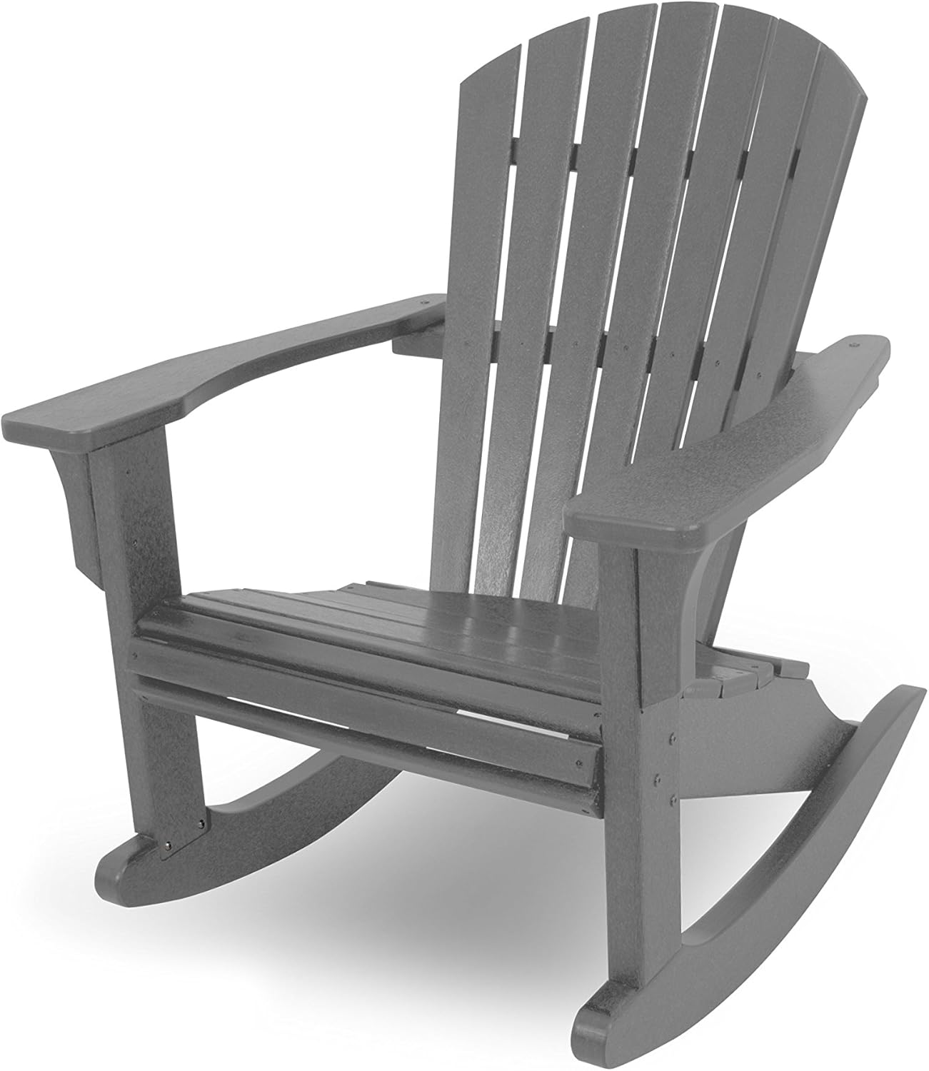 POLYWOOD SHR22GY Seashell Rocking Chair Rocker, Slate Grey