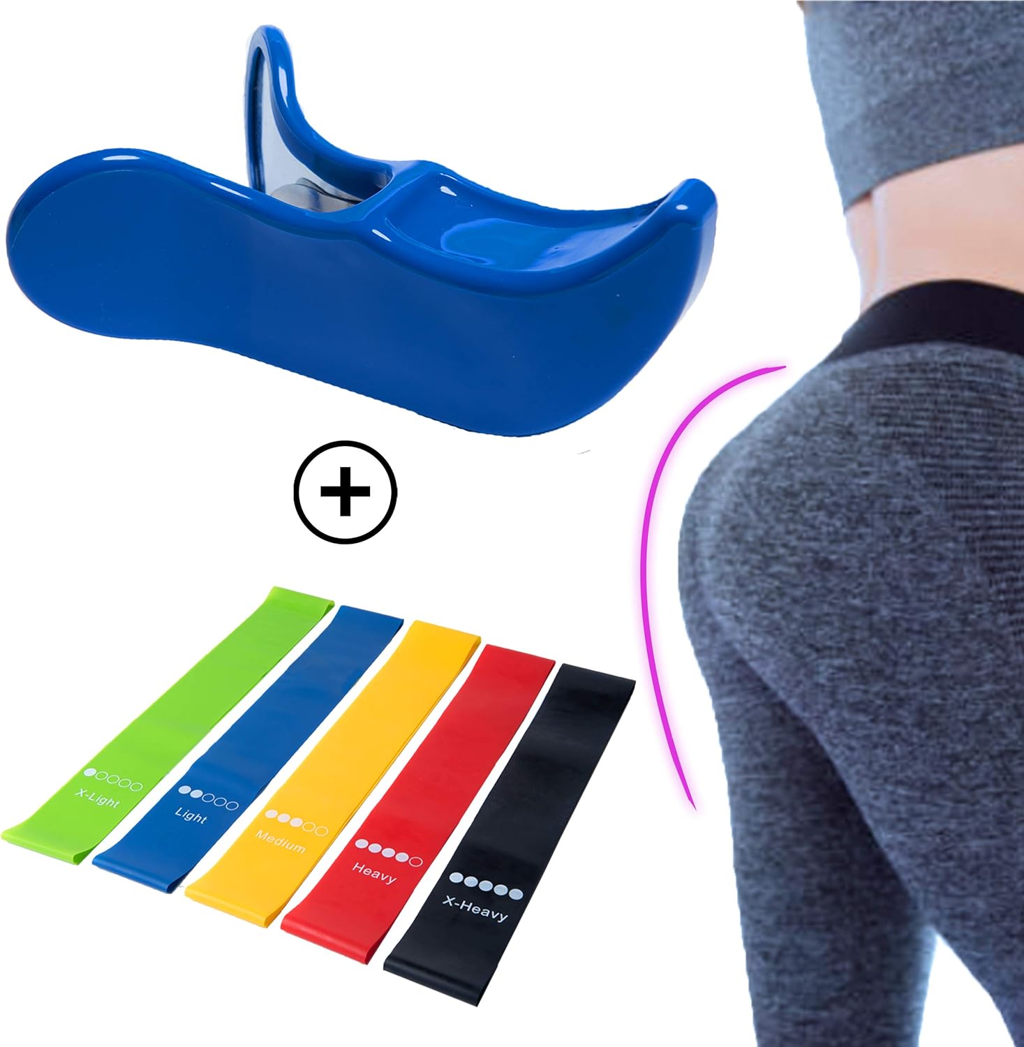 Sanson Kegel Exerciser Pelvic Floor Medical Muscle Trainer for Inner Thigh, Hip, Bottom: Beautiful Buttocks and Bladder Control Correction Device – Includes Heavy Duty Resistance Bands!: Health & Personal Care