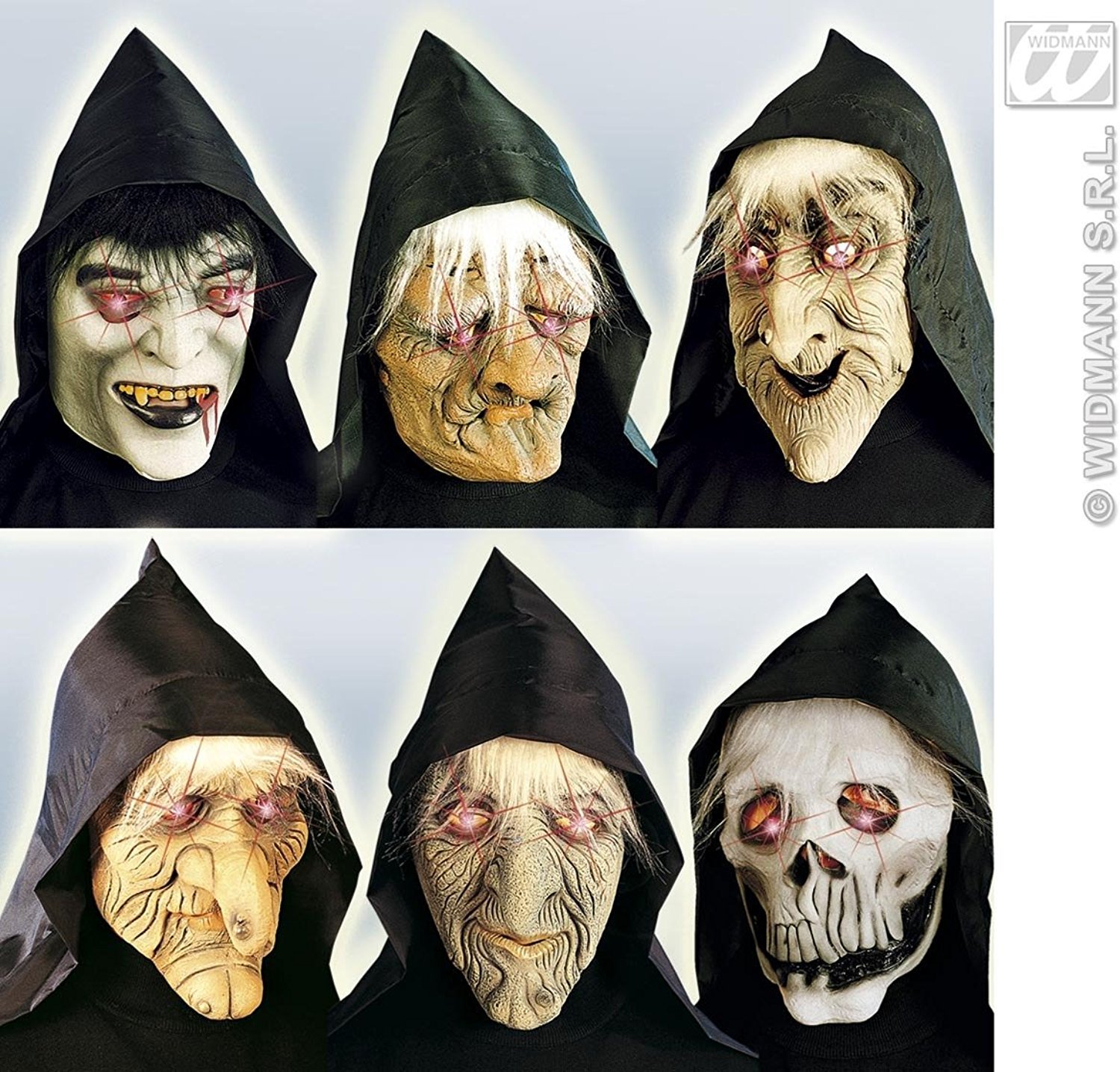 Hooded Mask Light Up Eyes & Hair Hooded Masks Eyemasks & Disguises for Masquerade Fancy Dress Costume Accessory