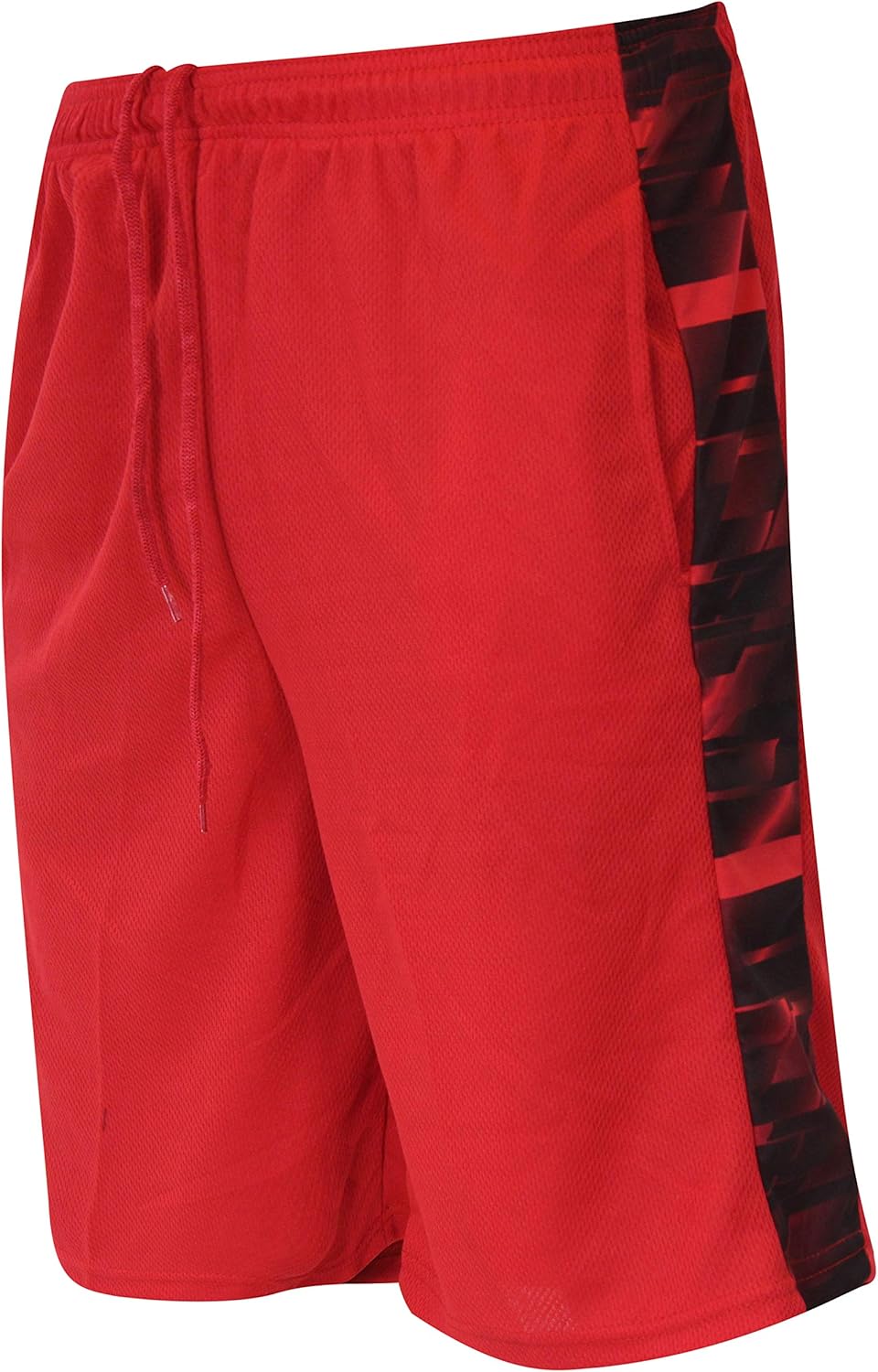 Real Essentials Boys' 5-Pack Mesh Active Athletic Performance Basketball Shorts with Pockets: Clothing