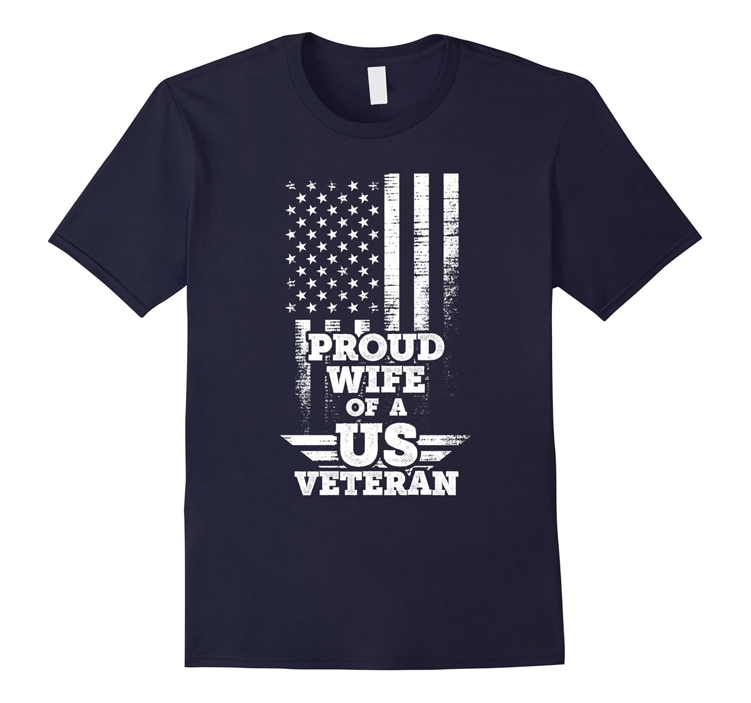 Proud Wife Of A Veteran American Flag Shirt-ANZ