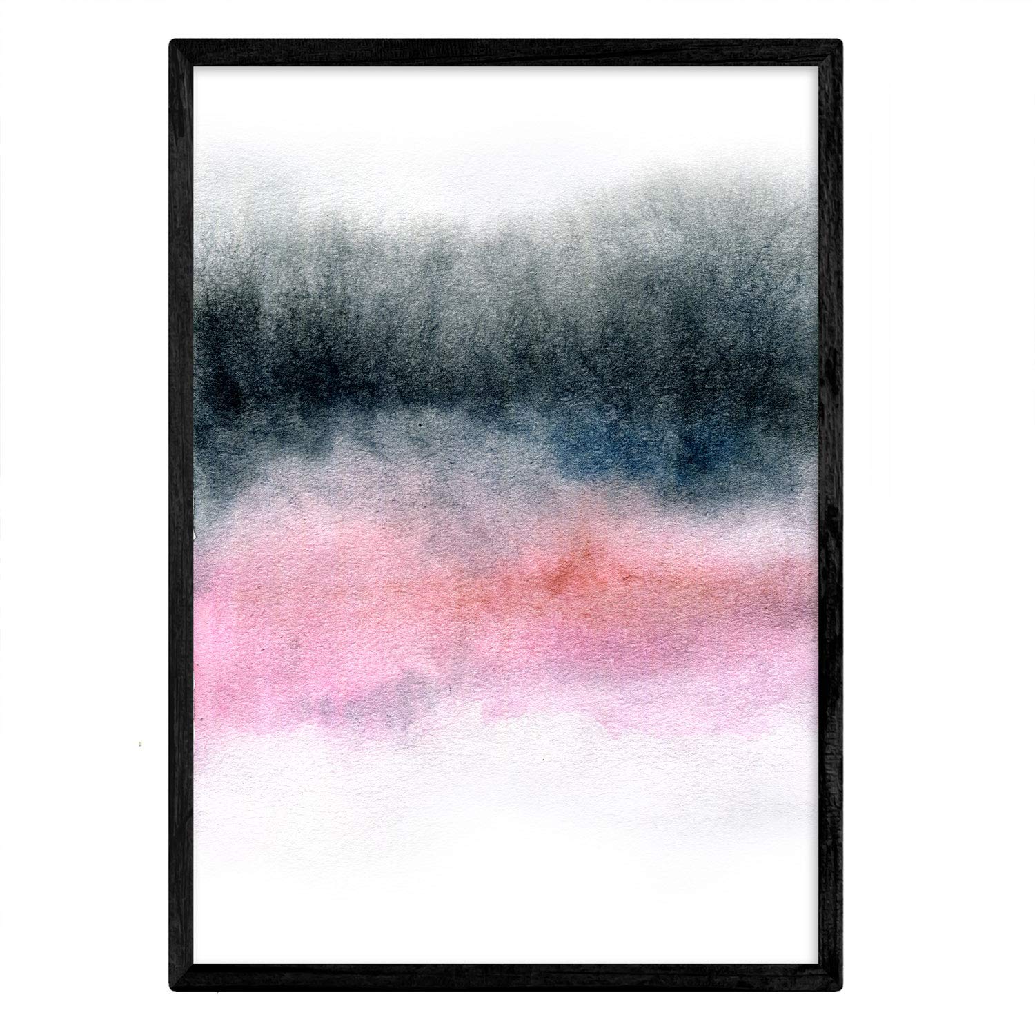 Nacnic Poster Abstract black pink purple. Colorful sheet with Nordic design. A4 size โ image 1