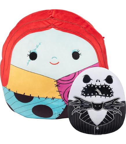Squishmallows Jack Skellington – 25,4 Cm – Peluche L'Étrange Noël De Monsieur Jack – Officielle Disney