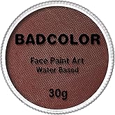 Brown Face Body Paint(30gm), Water Activated Face Painting Kit Safe for Kids & Adults, Non-Toxic SFX Makeup Facepaints Kit for Halloween Camo Soldier Wolfman Costume Cosplay Party