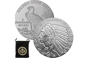 1/4 oz Incuse Indian .999 Fine Silver Round in Heavenly Metals Coin Pouch