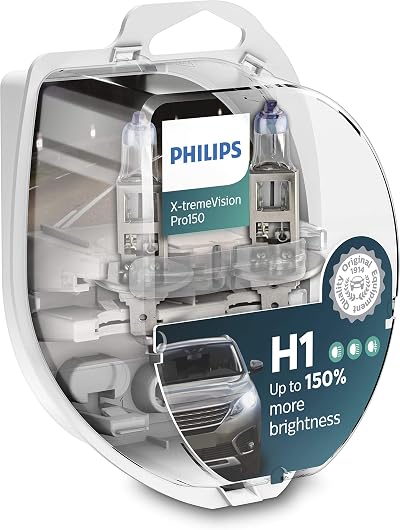 Philips X-tremeVision Pro150 H1 Car Headlight Bulbs Set of 2