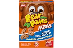 Bear Paws Minis Oatmeal Chocolate Chip Cookies - Bite-sized Soft Cookie Snack Packs, School Snacks, Made With Real Chocolate 