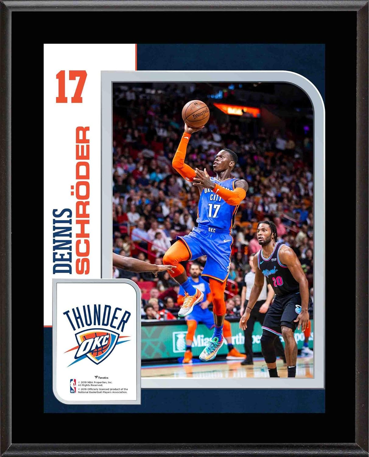 Dennis Schroder Oklahoma City Thunder 10 5 X 13 Sublimated Player Plaque Nba Player Plaques And Collages At Amazon S Sports Collectibles Store