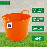 Neat 42L Flexi Tubs 3 Packs Orange Flexible Buckets with Handles view 4