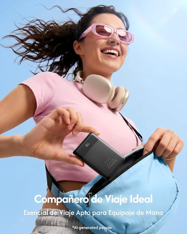 Bateria Externa de Carregamento Rápido 10000mAh Power Bank com Cabo