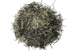 GLOBMARBLE Basalt Chopped Fibers for Concrete, GFRC Chopped Strands 1 LB. Concrete Fibers. 12 mm (.47") Length