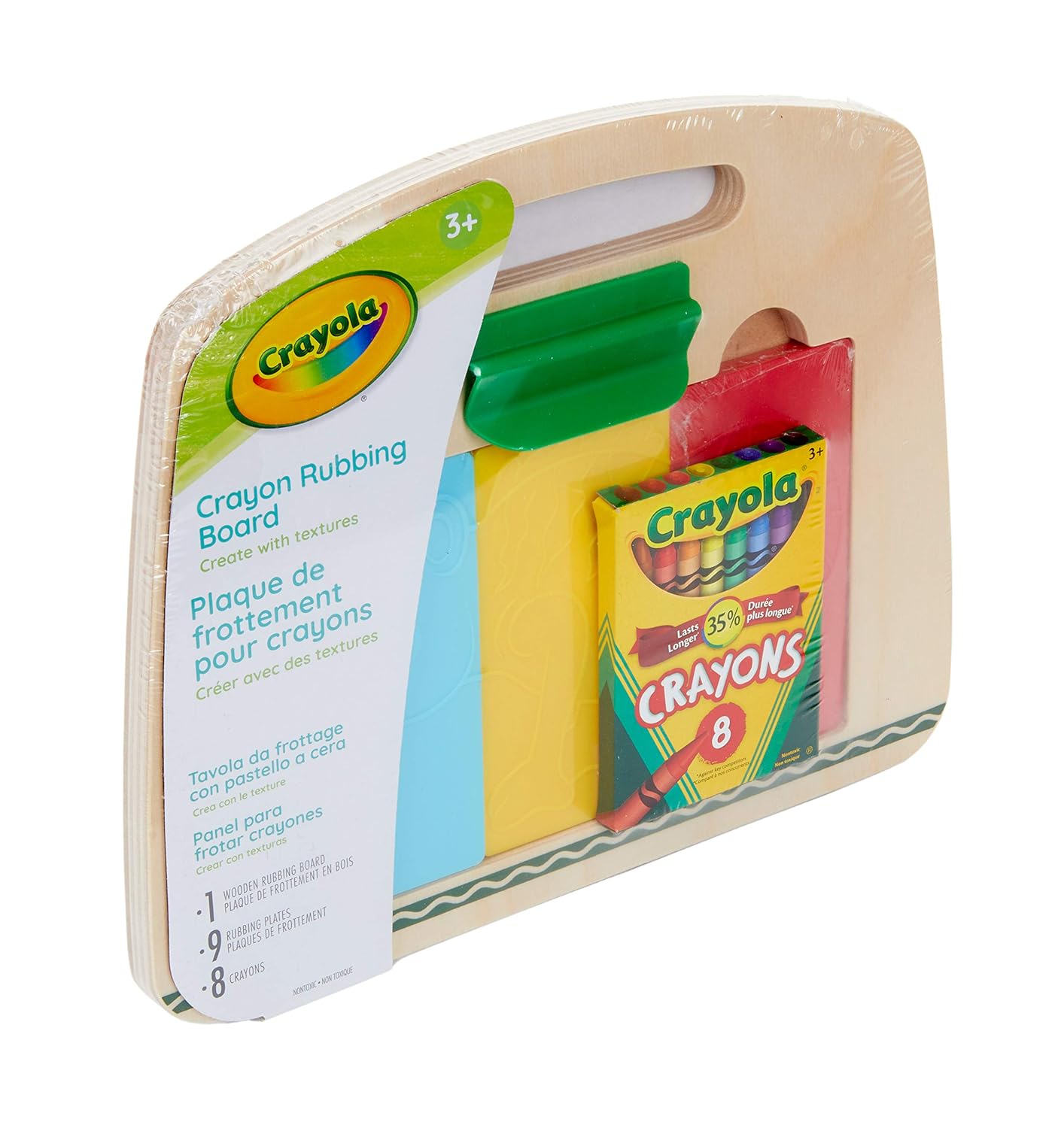 Coloring Activity 18Piece Gift for Toddlers Crayola Crayon Rubbing Plates