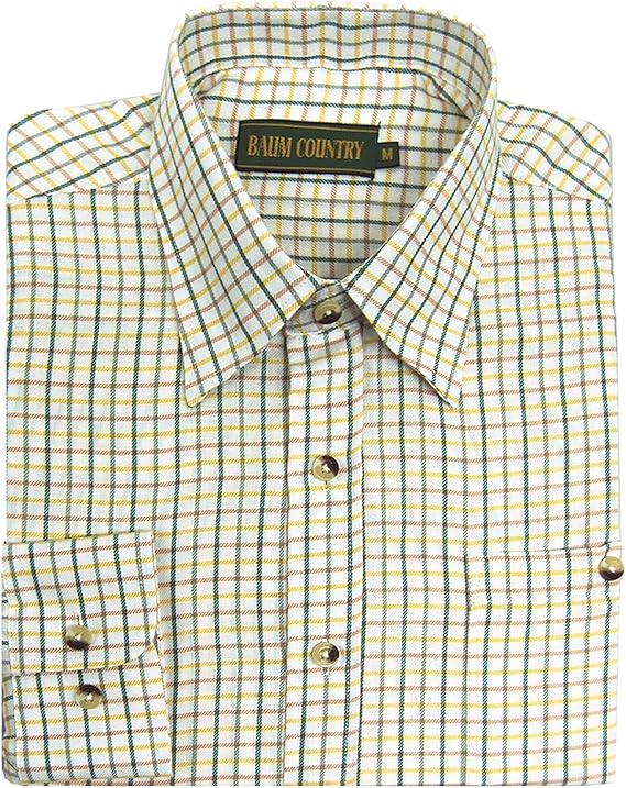 Camisa de cuadros de hombre, para caza, pesca, tiro, Hombre, color crema, tamaño XX-Large: Amazon.es: Ropa y accesorios