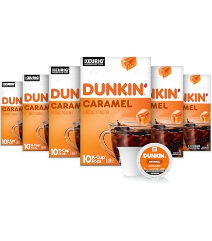 Amazon.com: Dunkin' Caramel Me Crazy Flavored Coffee, 88 Keurig K