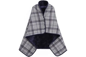 XING YE CHUAN Fleece Wearable Blanket, Comfy Poncho Throw with Buttons, Plush Sleeveless Blankets, for Women Cape Wrap Cover…