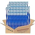 Pre pasted Disposable Toothbrushes Individually Wrapped | Regular Size Head, Soft Bristle Hygienic & Economical | Great for Travel Camping Guestroom Car Office School Hotel Airbnb Gifts (72 Pack)