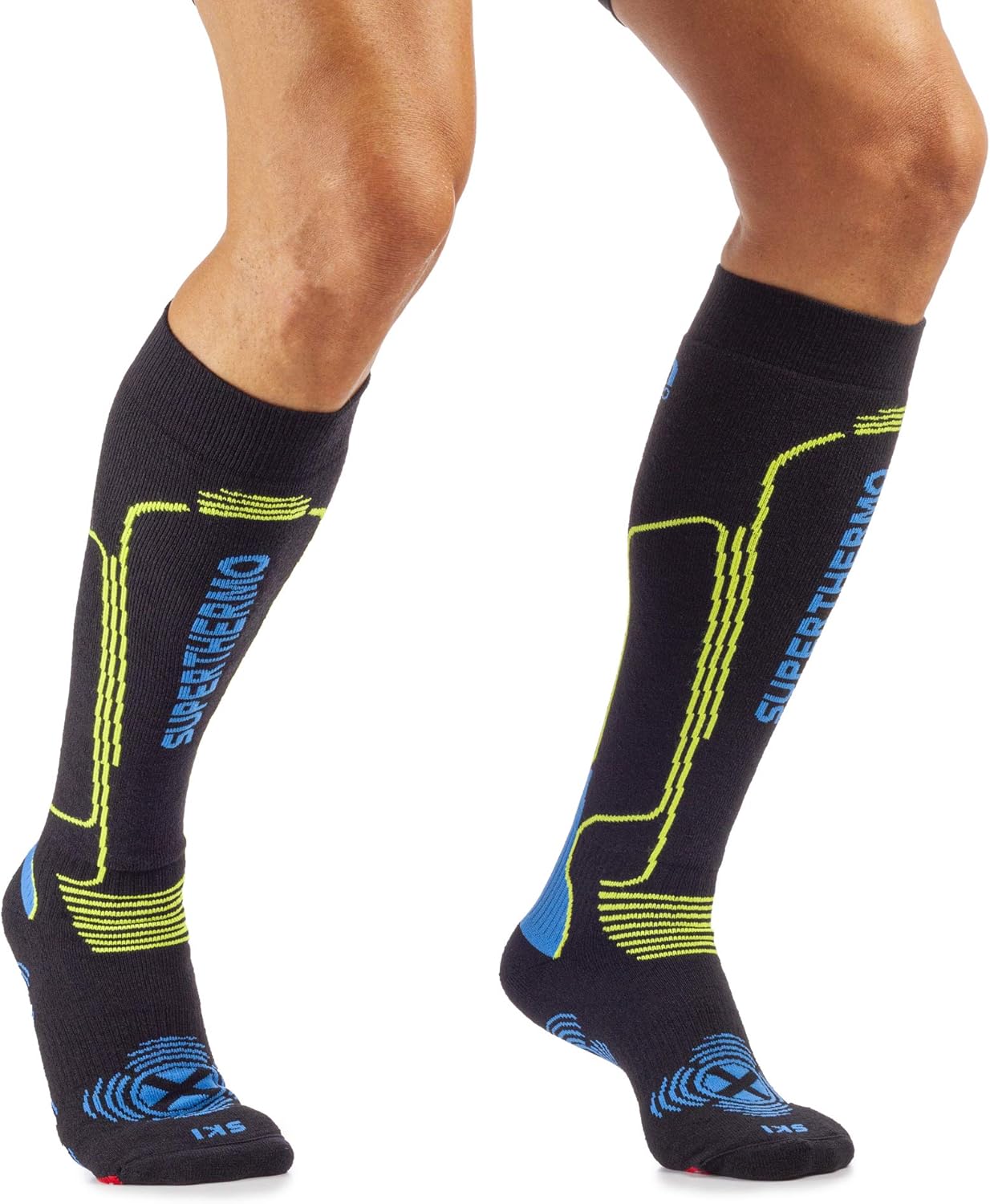 calze in lana merino per uomo con piede imbottito