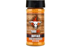 RUNNINWILD Buffalo Seasoning | No Artificial Flavors, No MSG added | Gourmet Buffalo Wings Rub for Chicken, Fries, Popcorn & More | Runnin’ Wild Foods, 5.1 ounces