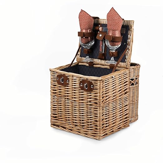 Picnic Time Vino Picnic Basket with Wine and Cheese Service for Two, Adeline Collection