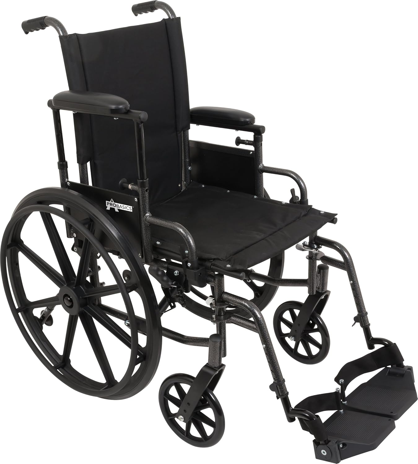 ProBasics Ultra Lightweight Wheelchair for Adults - Height Adjustable Seat - Flip Back Heaight Adjustable Desk Arms - Swing-Away Foot Rest, 20" x 16" Seat: Industrial & Scientific
