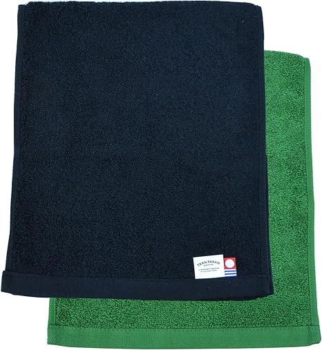 Amazon Co Jp Tranparan 今治タオル 認定 メンズ スポーツ マフラータオル Victory ビクトリー 2枚セット 日本製 ブラック グリーン ホーム キッチン