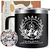 Fufendio Book Lovers Gifts for Men - Velaris City of Starlight Mug 14 oz - Acotar Merch Gifts for Bookish - A Court of Thorns and Roses Cup - Reader Gift for Bookworm Librarian