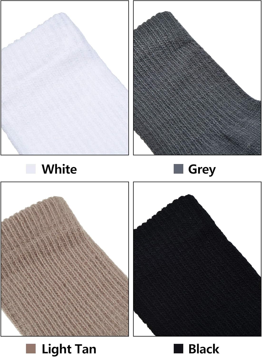 Unisex Half Finger Gloves Winter Stretchy Knit Fingerless Typing Gloves (Black, White, Dark Grey, Light Tan, 4) at  Women’s Clothing store