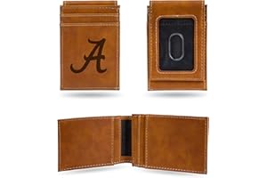 Rico Industries NCAA Laser Engraved Front Pocket Wallet - Compact/Comfortable/Slim