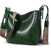 Iswee Leather Purses for Women Designer Crossbody Bags Zippered Multi-Pocket Shoulder Handbags with Adjustable Wide Strap