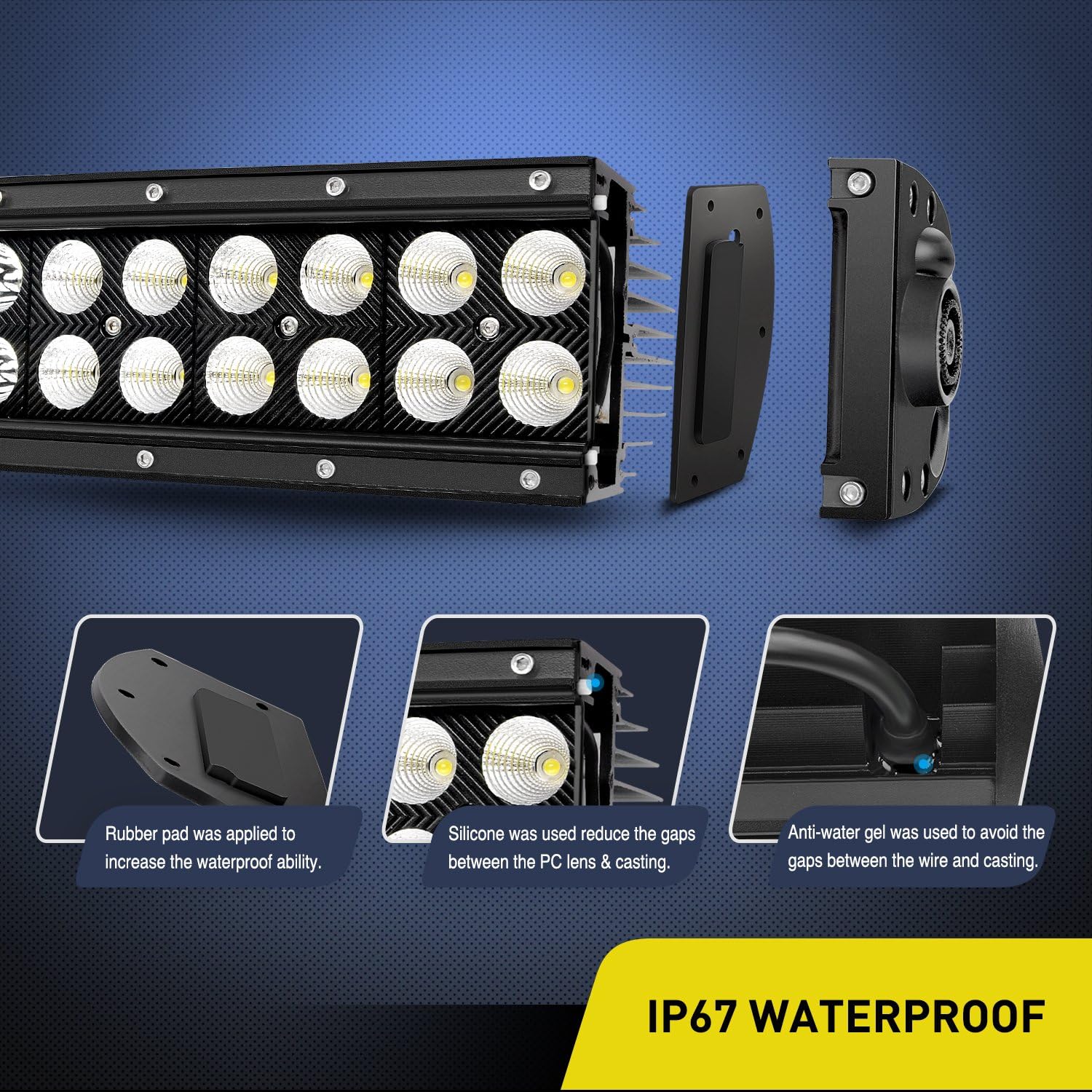 Nilight 32" 180W Spot Flood Combo High Power LED Driving Lamp LED Light Bar Off Road Fog Driving Work Lights for SUV Boat Jeep Lamp,2 Years Warranty: Automotive