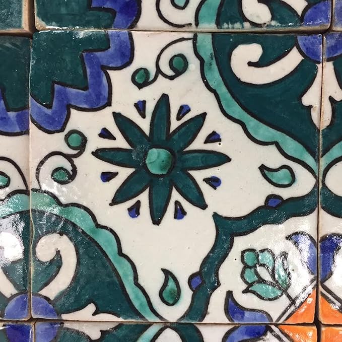 Casa Moro Marokkanische Keramikfliese Hasina 10x10 cm bunt handbemalte