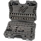 CRAFTSMAN OVERDRIVE 121-Piece Gunmetal Chrome Mechanics Tool Set, Standard SAE/Metric Socket Set, with Hard Case (CMMT99121L)