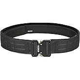 MOZETO Molle Battle Belt, 2" Battle Belts Tactical War Combat Quick Release Law Enforcement Duty Belts for Men