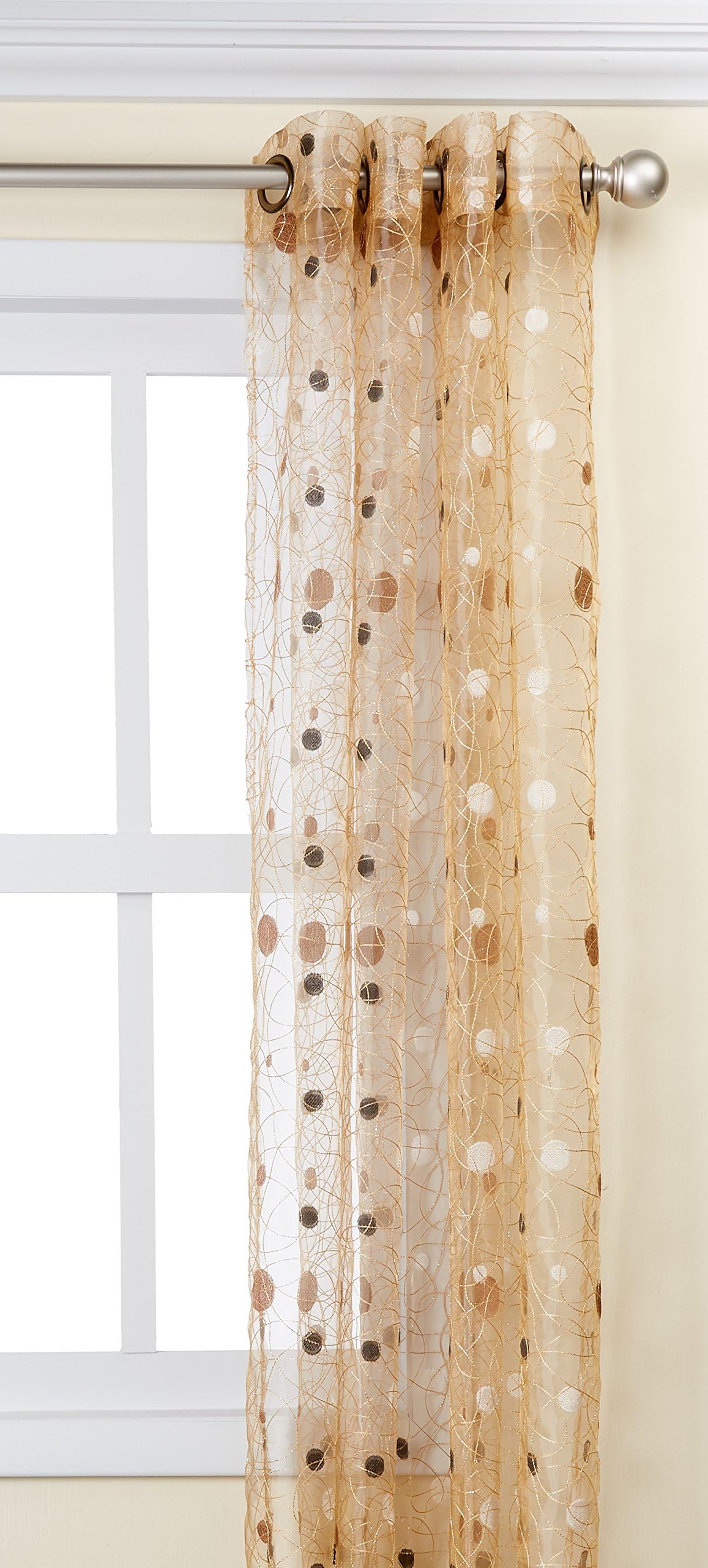 Dolce Mela DMC479 Sheer Curtain Panels 60 x 100 inch Tall Window Treatments, Marseille Bedding & Home Decor
