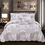 B&B Zurich Patchwork Bedspread Set 100% Cotton Filling Quilted Comforter view 8