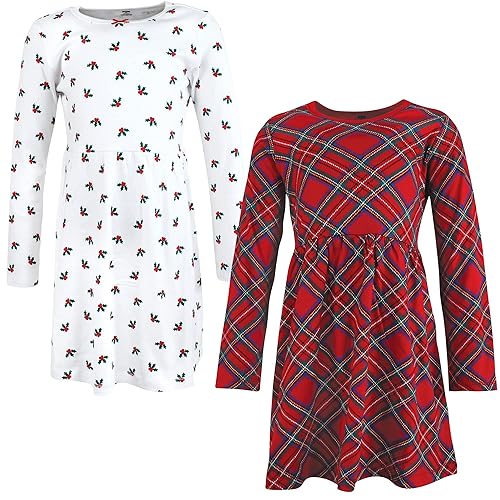 Hudson Baby baby girls Hudson Infant and Toddler Girl Cotton Dresses, Red Tartan, 0-3 Months Casual Dress, Red Tartan, Months US