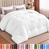 Utopia Bedding Queen Duvet Insert, White, Comforter, 88 x 88 Inches | Breathable All Season Comforter, Down Alternative, Everyday Comfort, Quilted Design, Corner Tabs, Machine Washable