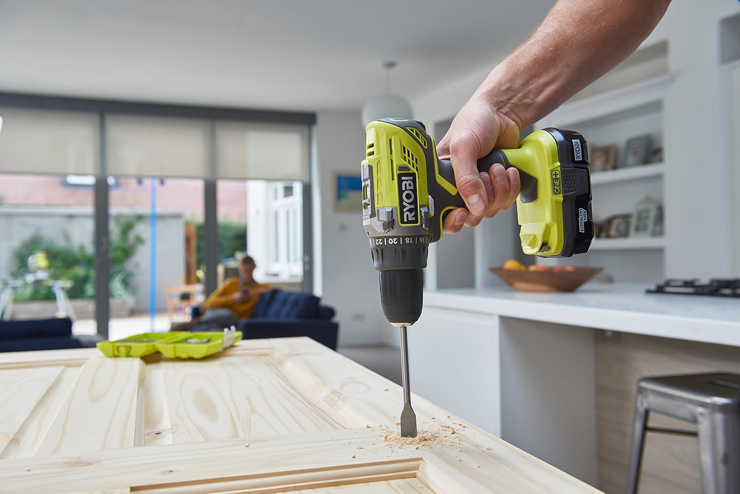 RYOBI R18DD3-120S One Plus Cordless Drill Driver Starter Kit, 18 V, Hyper Green - Image 4