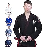 Vector Men's BJJ Gi with Bonus White Belt Ripstop Pants for Brazilian Jiu Jitsu